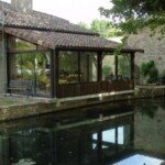 Restaurant with views across the river Restaurant with views up the river