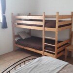 Double bed and bunks